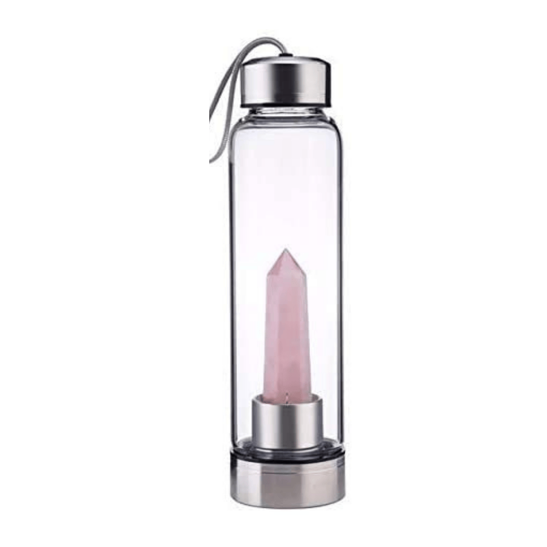 Rose Quartz Infused Water Bottle