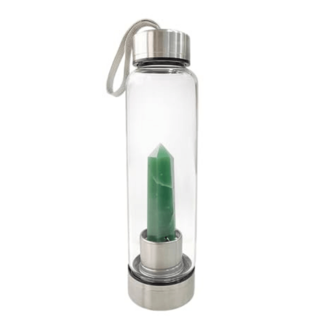 Green Aventurine  Infused Water Bottle